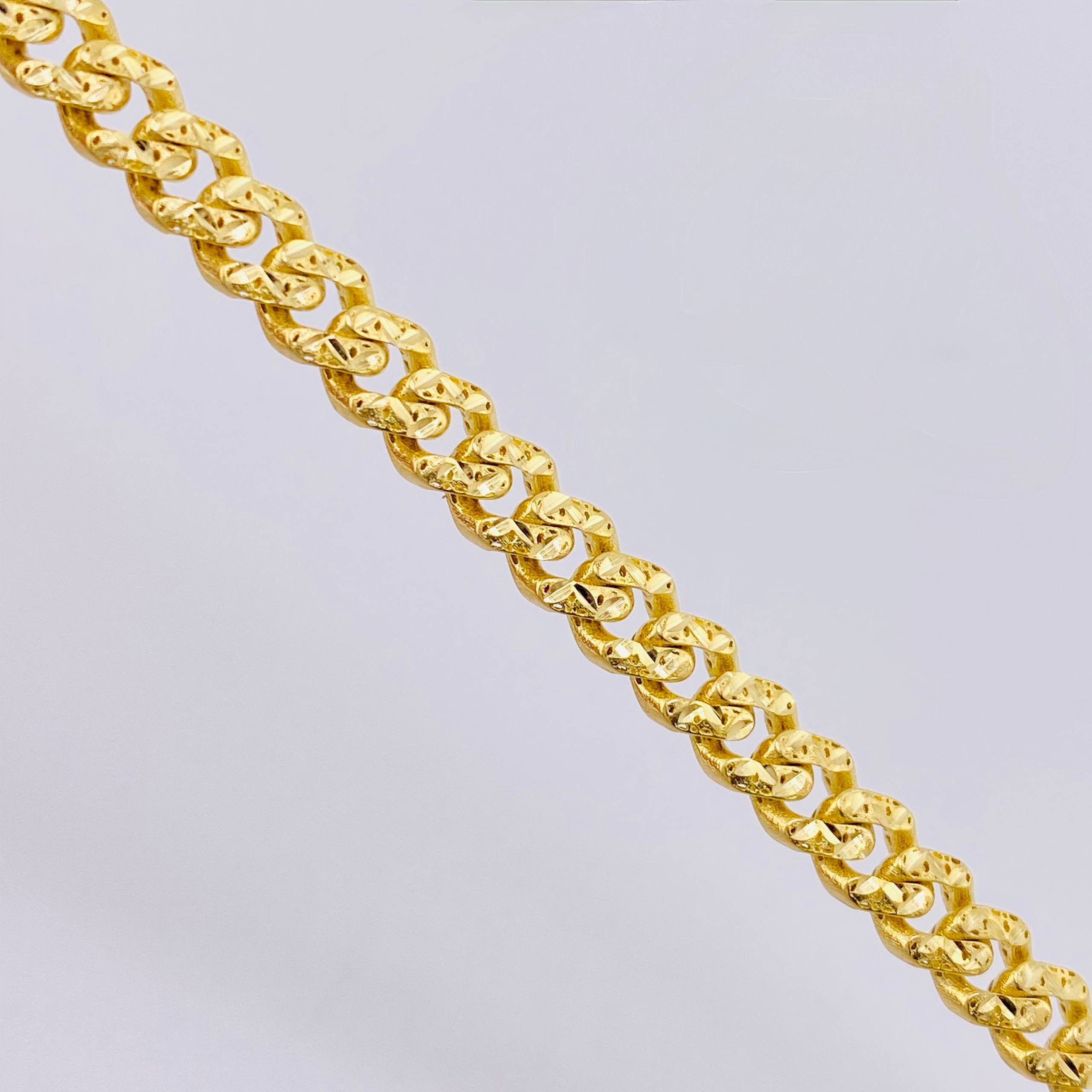 Pulso Cubano Monaco 6.85gr / 7 3/4 in / 5mm Oro Amarillo +4 18K ©