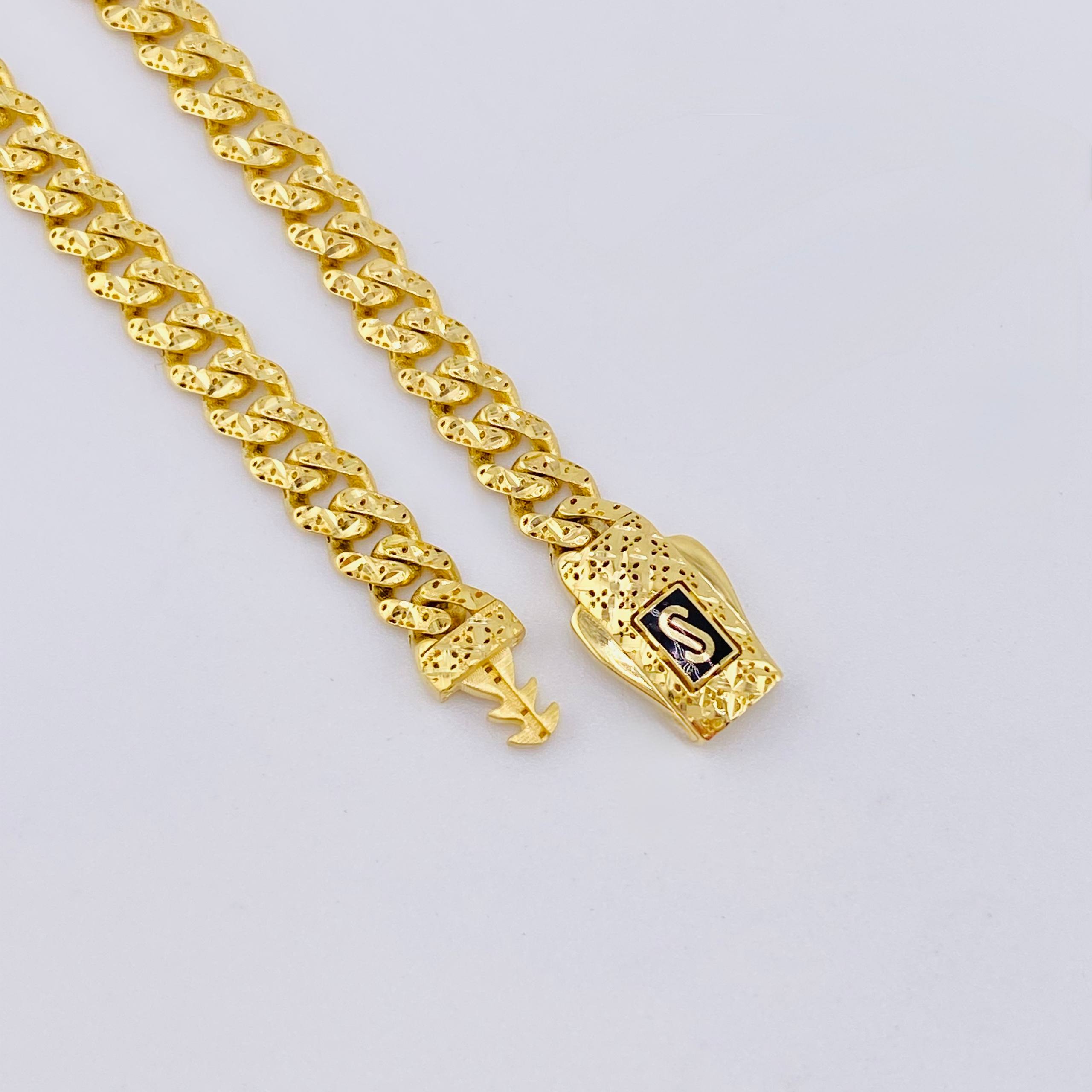 Pulso Cubano Monaco 6.85gr / 7 3/4 in / 5mm Oro Amarillo +4 18K ©