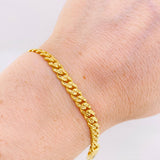 Pulso Cubano Monaco 6.85gr / 7 3/4 in / 5mm Oro Amarillo +4 18K ©
