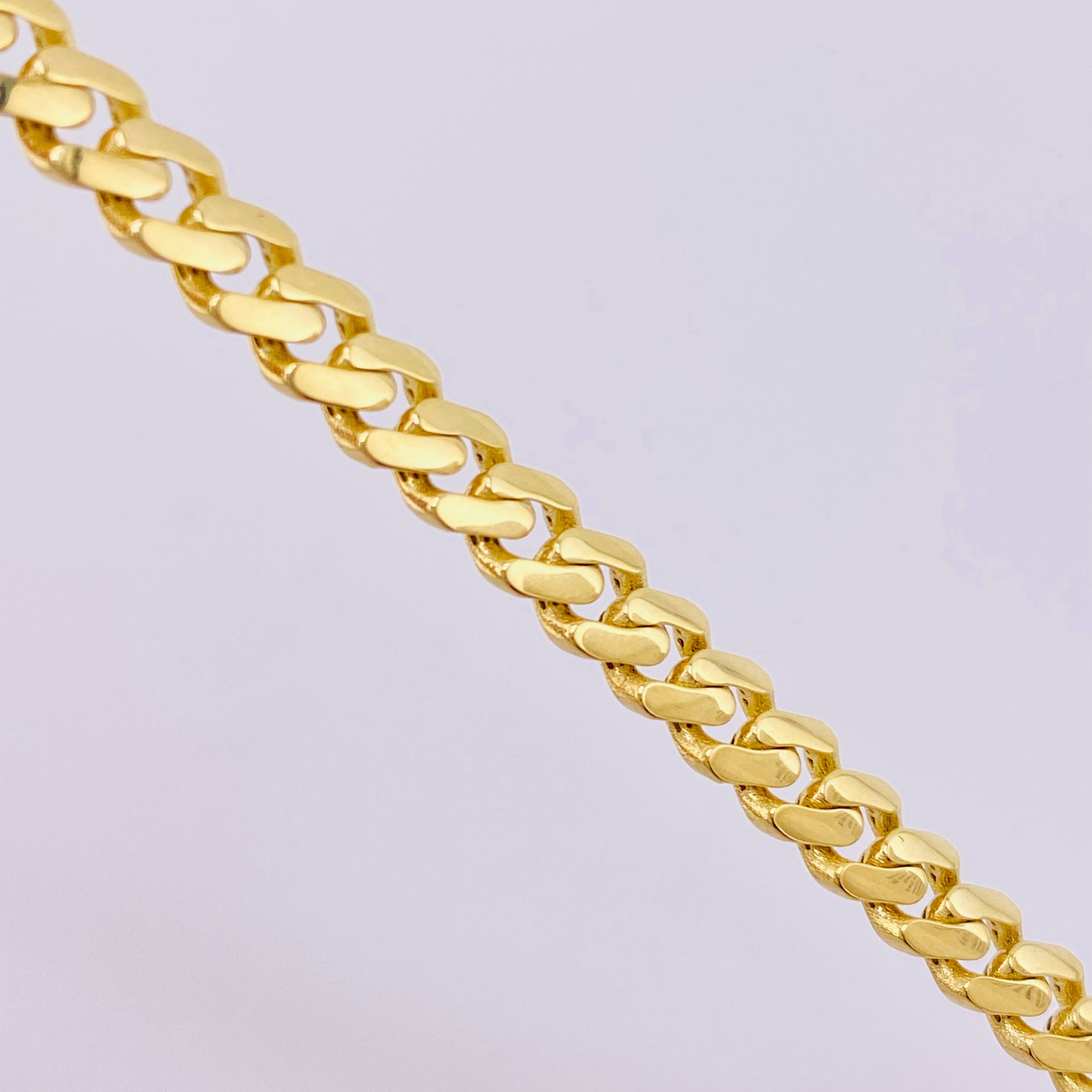 Pulso Cubano Monaco 6.9gr / 7 3/4 in / 5mm Oro Amarillo +4 18K ©