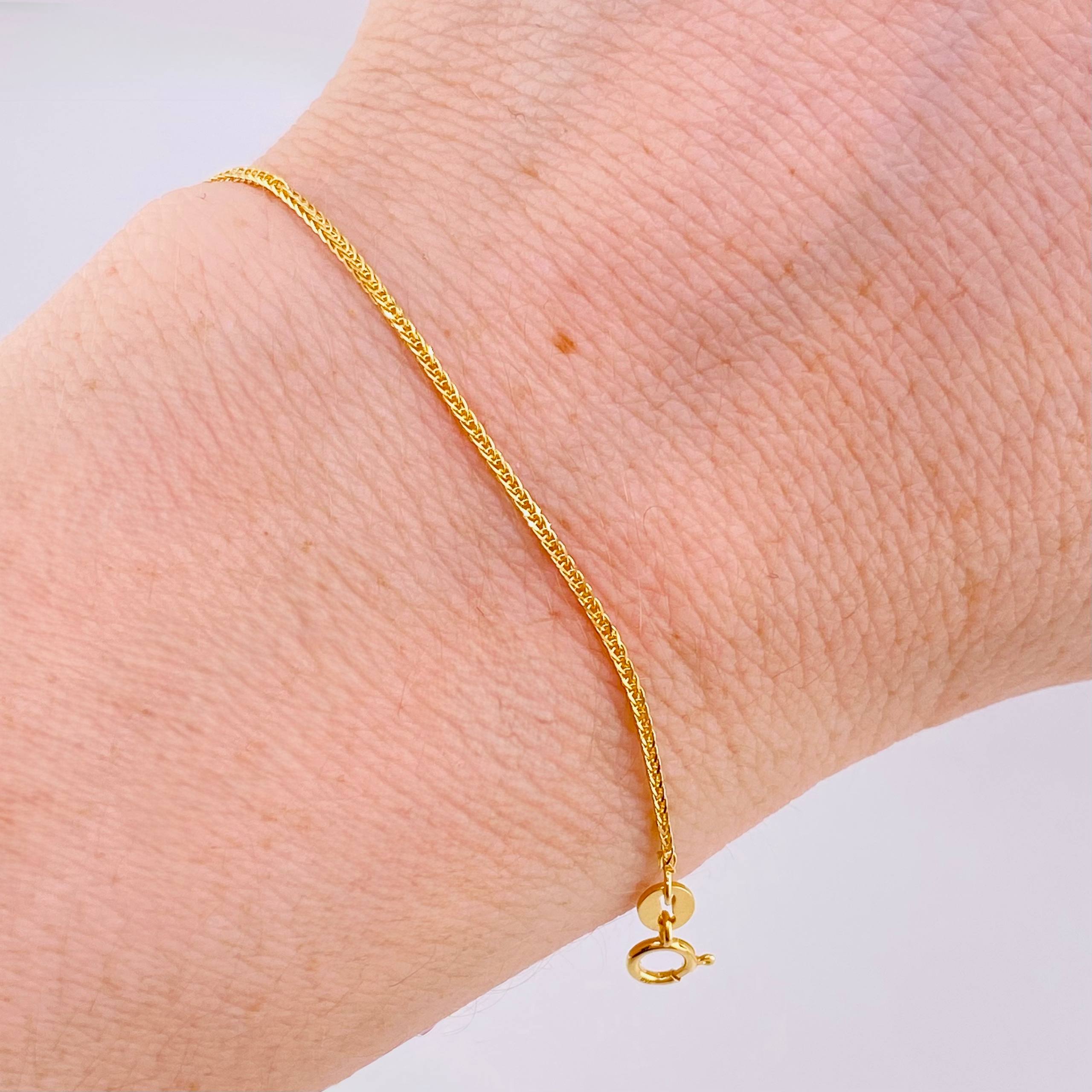 Franco Bracelet 0.8gr / 7 1/4 in / 0.7mm Yellow Gold 18K ©