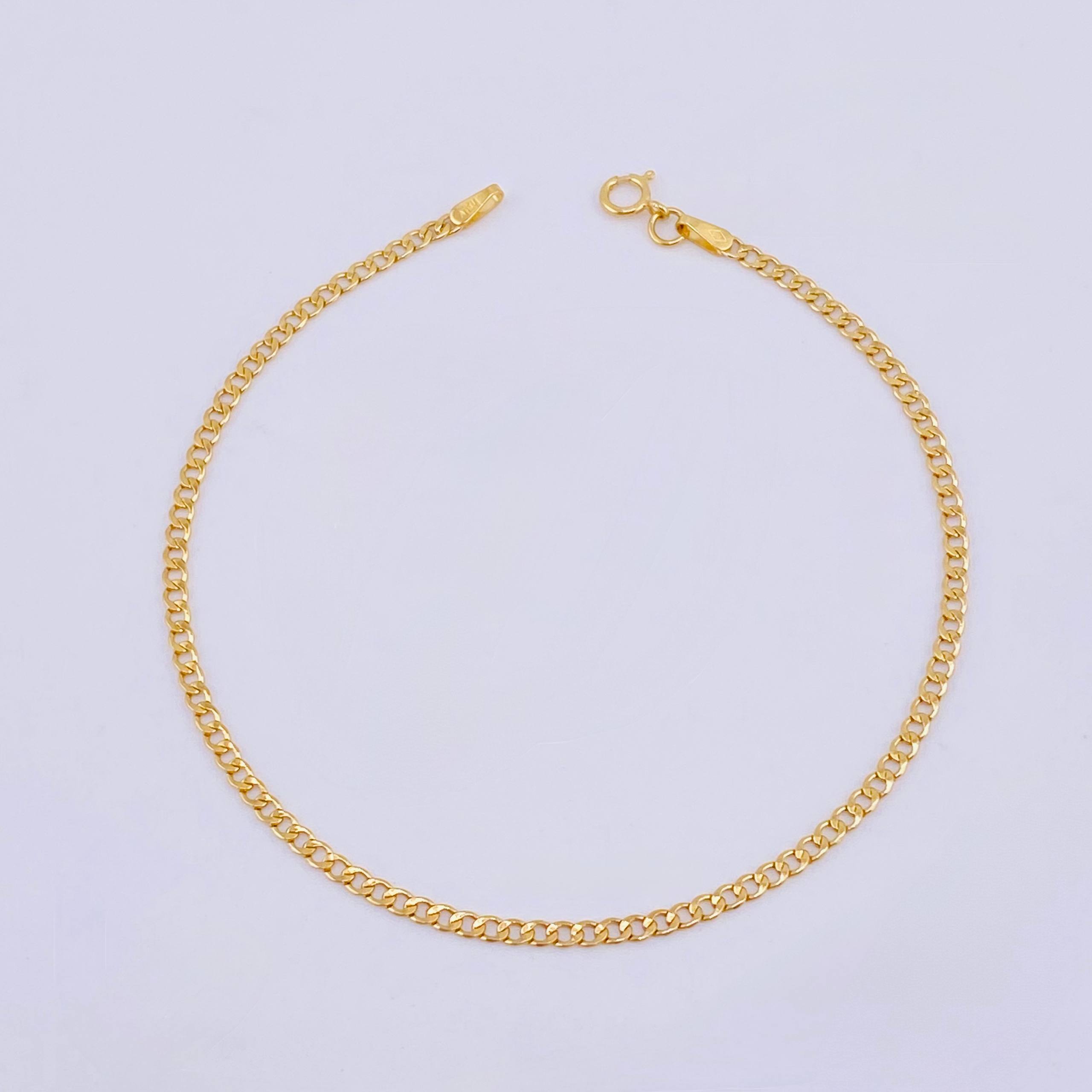 Pulso Cubano 1.25g / 8 in / 2.2mm Oro Amarillo 18K
