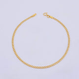 Pulso Cubano 1.25g / 8 in / 2.2mm Oro Amarillo 18K