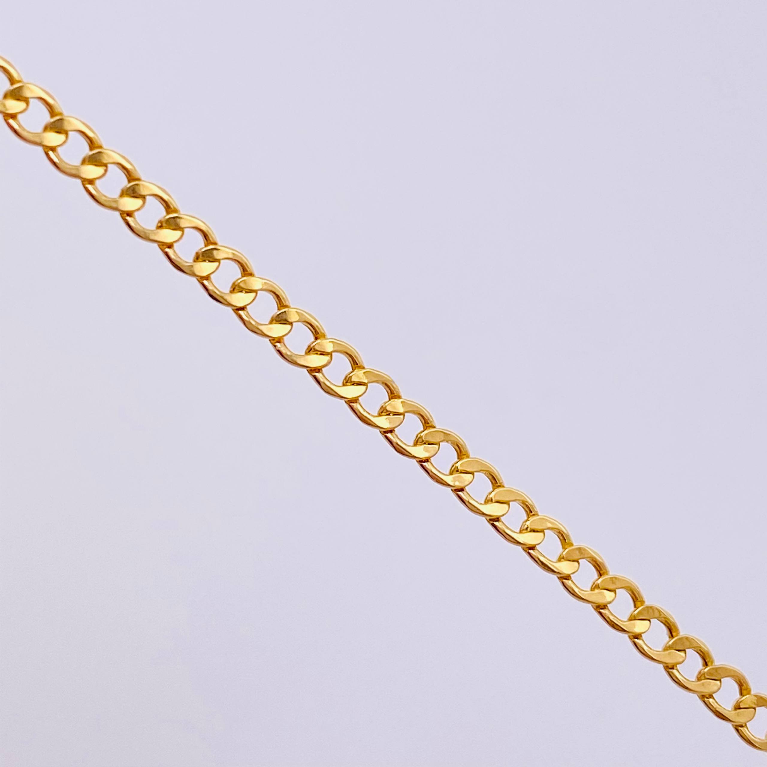 Pulso Cubano 1.25g / 8 in / 2.2mm Oro Amarillo 18K