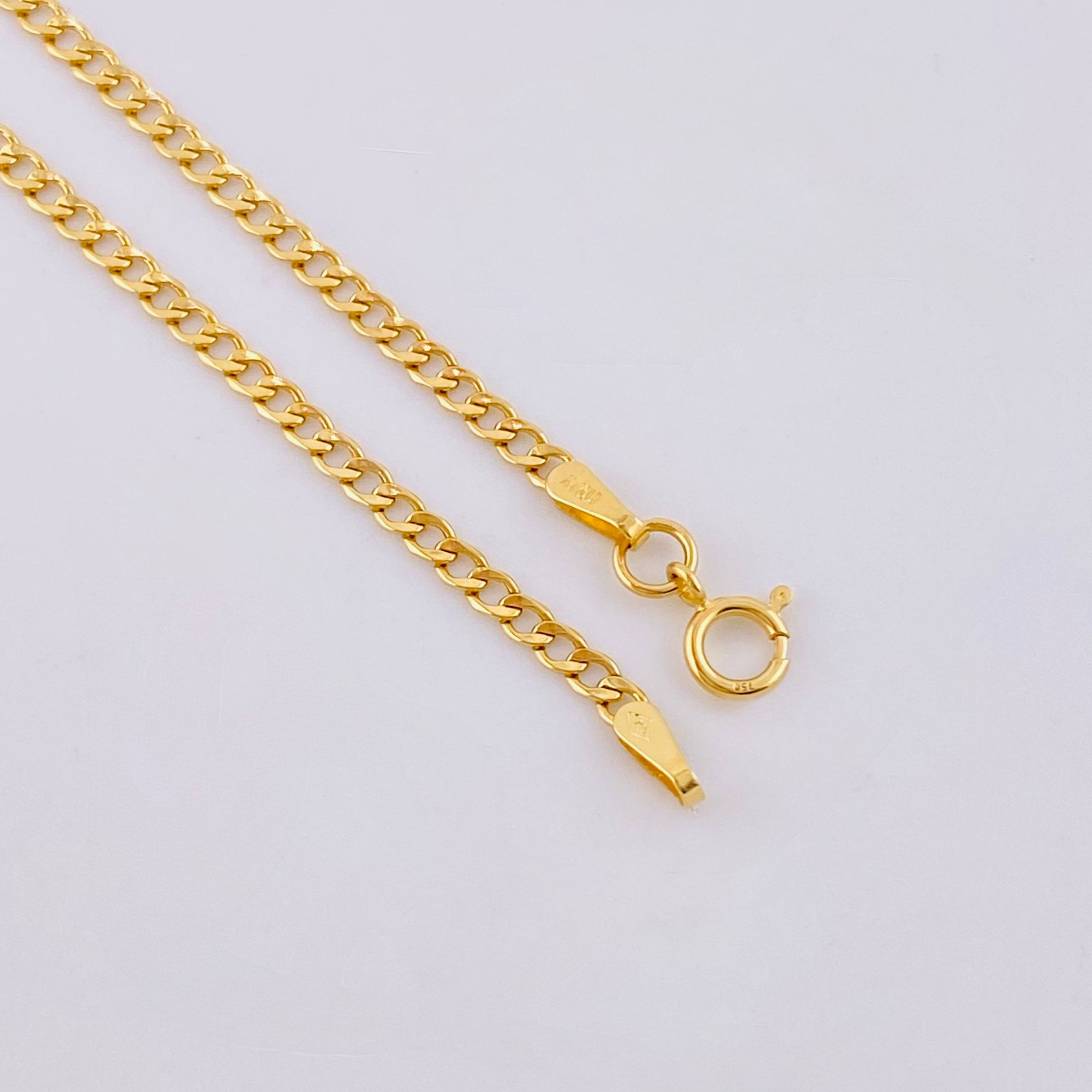 Pulso Cubano 1.25g / 8 in / 2.2mm Oro Amarillo 18K