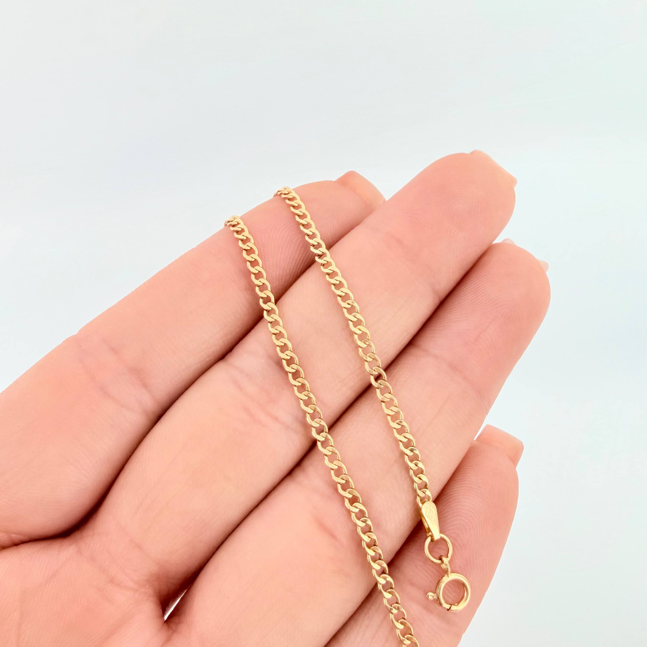 Pulso Cubano 1.25g / 8 in / 2.2mm Oro Amarillo 18K