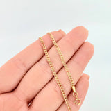 Pulso Cubano 1.25g / 8 in / 2.2mm Oro Amarillo 18K