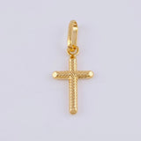 Dije Cruz Rayas Espiral 0.55gr / 1 in / Oro Amarillo 18K *