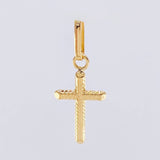 Dije Cruz Rayas Espiral 0.55gr / 1 in / Oro Amarillo 18K *