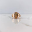 Virgin of Guadalupe Ring 4.05gr / Size 8 / White, Green, Fuchsia Zircons Three 18K Golds &