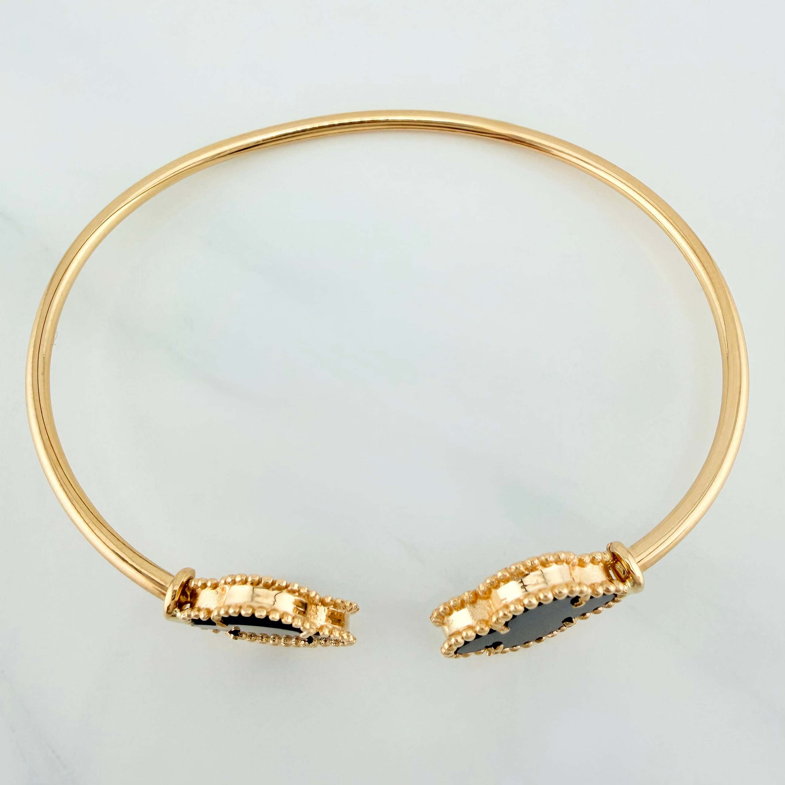 Clover Bracelet 7.55 g / 7 in / 2 mm Yellow Gold 18K