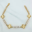 Tennis Bracelet Clover 13.5 g / 7 1/2 in / 3.5 mm Yellow Gold 18K