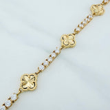 Tennis Bracelet Clover 13.5 g / 7 1/2 in / 3.5 mm Yellow Gold 18K