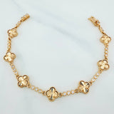 Tennis Bracelet Clover 10.3 g / 7 1/2 in / 2.6 mm 18K Yellow Gold