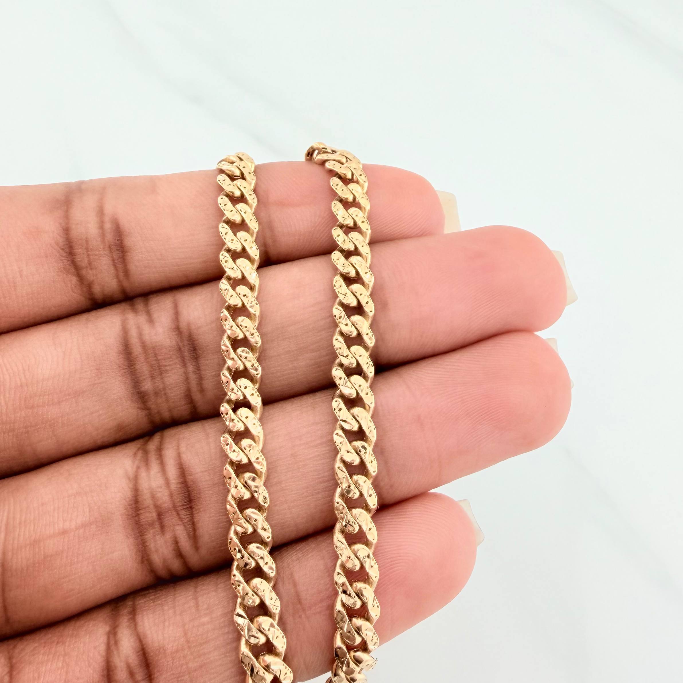 Pulso Cubano Inifinito 7 g / 7 1/2 in / 4.8 mm Oro Amarillo 18K