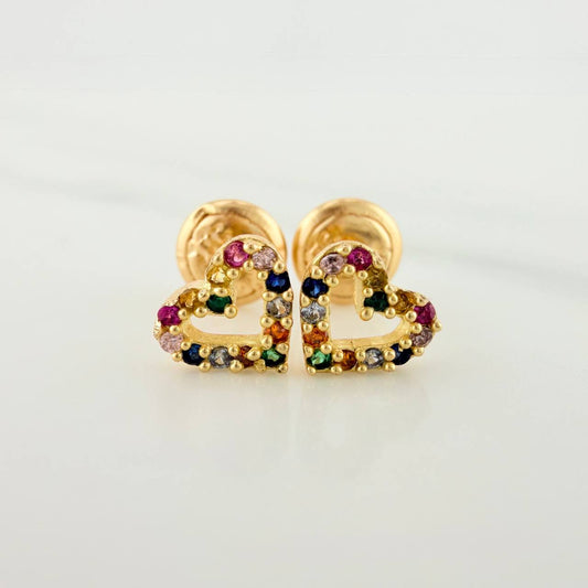 Topos Silueta Corazón 0.8gr / 6mm Oro Amarillo 18K &