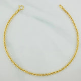 Pulso Lazo 1.2gr / 8 in / 1.6mm Oro Amarillo +3 18K $