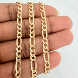 Cadena Figaro 7.8gr / 28 1/4 in / 4.4mm Oro Amarillo +1 18K %
