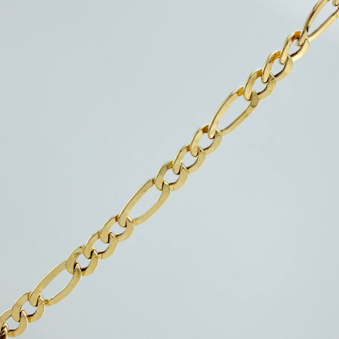 Cadena Figaro 7.8gr / 28 1/4 in / 4.4mm Oro Amarillo +1 18K %
