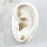 Piercing Ala 0.4gr / 4.6mm Circones Blancos Oro Amarillo 18K (Joya)
