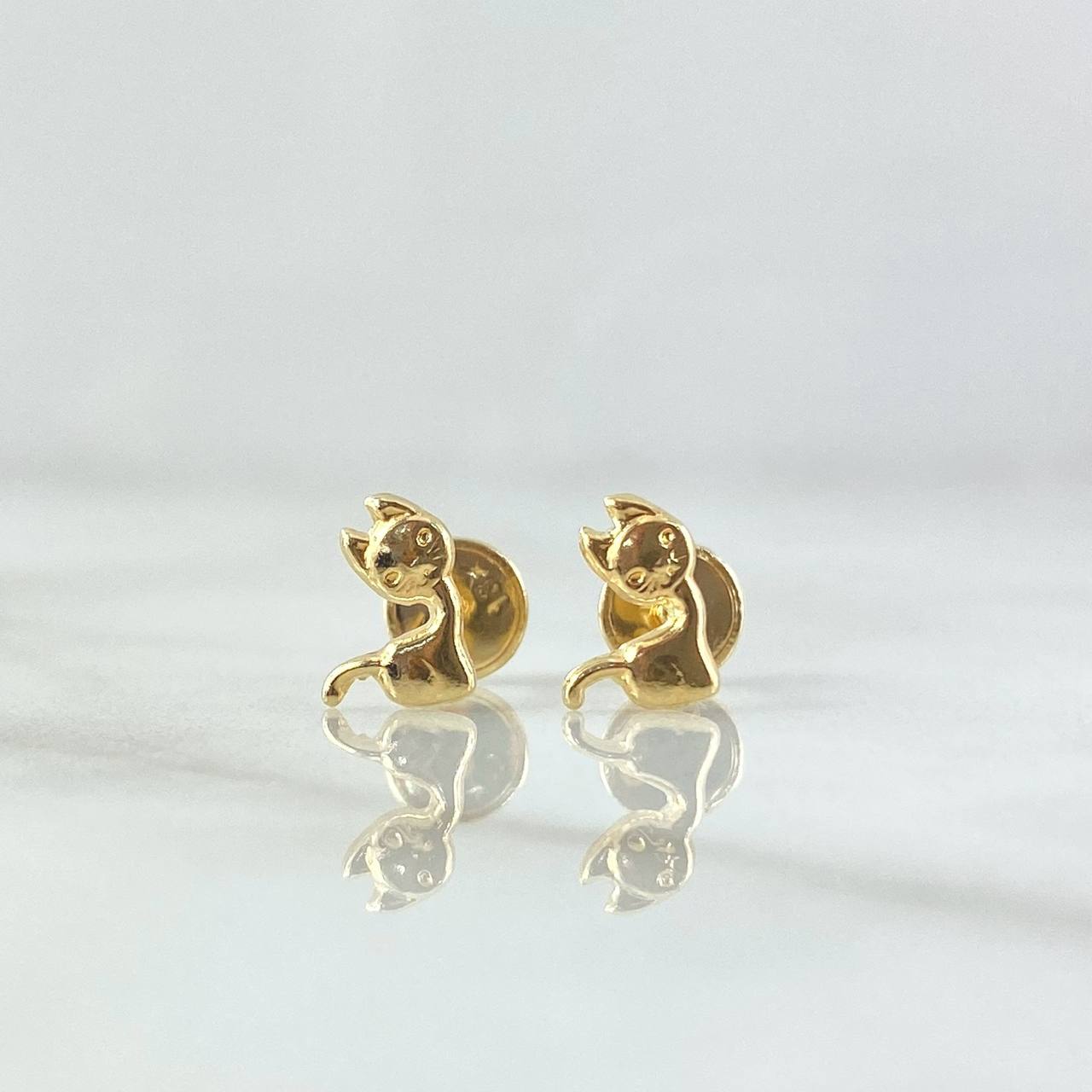 Topos Topos Gata Coquett 0.55gr / 8mm Lisos Oro Amarillo 18K ©