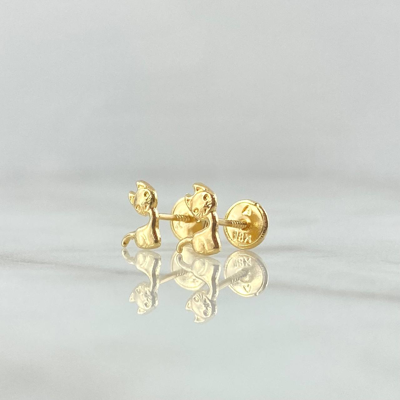 Topos Topos Gata Coquett 0.55gr / 8mm Lisos Oro Amarillo 18K ©