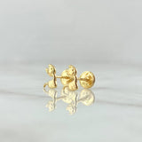 Topos Topos Gata Coquett 0.55gr / 8mm Lisos Oro Amarillo 18K ©