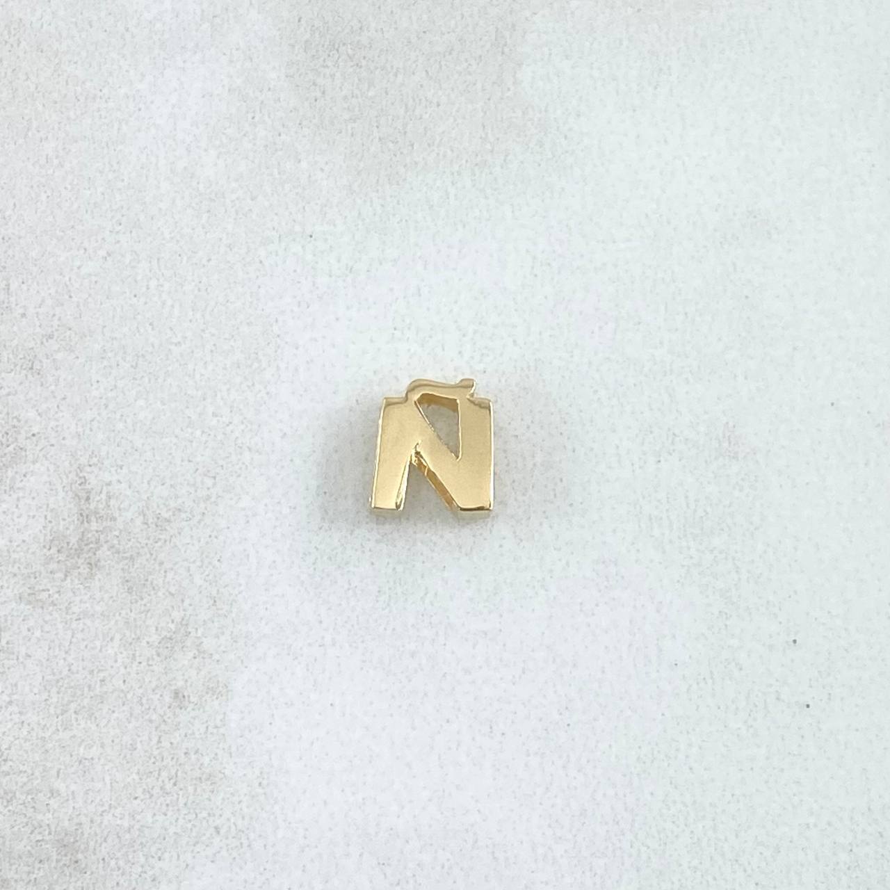 Herraje Letra Ñ 0.45gr / 6mm Tambor Oro Amarillo 18K