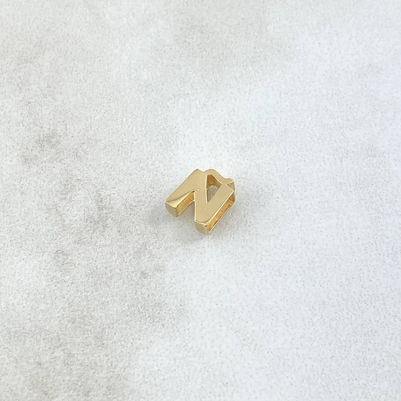 Herraje Letra Ñ 0.45gr / 6mm Tambor Oro Amarillo 18K