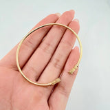 Pulso Aro Mariposa Diamantada 3.55 g / 7 1/4 in / 1.8 mm Oro Amarillo 18K