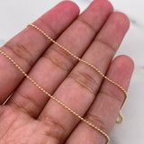 Military Chain 2.7gr / 60cm / 0.6mm Diamond Cut Yellow Gold +3 18K &