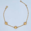 Pulso Aro Seguido Trebol 3.7gr / 17.7cm-19.4cm / Oro Amarillo Nac.Esp. 18K &