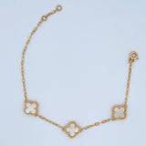 Pulso Aro Seguido Trebol 4.5gr / 17.5cm-18.8cm / Oro Amarillo Nac.Esp. 18K &