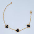 Classic Link Bracelet Clover 4.35gr / 17cm-19.3cm / 18K Yellow Gold Nac.Esp. &