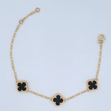 Classic Link Bracelet Clover 4.35gr / 17cm-19.3cm / 18K Yellow Gold Nac.Esp. &