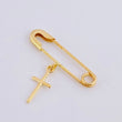 Herraje Gancho Nodriza Cruz 0.8g / 1 in Oro Amarillo 18K