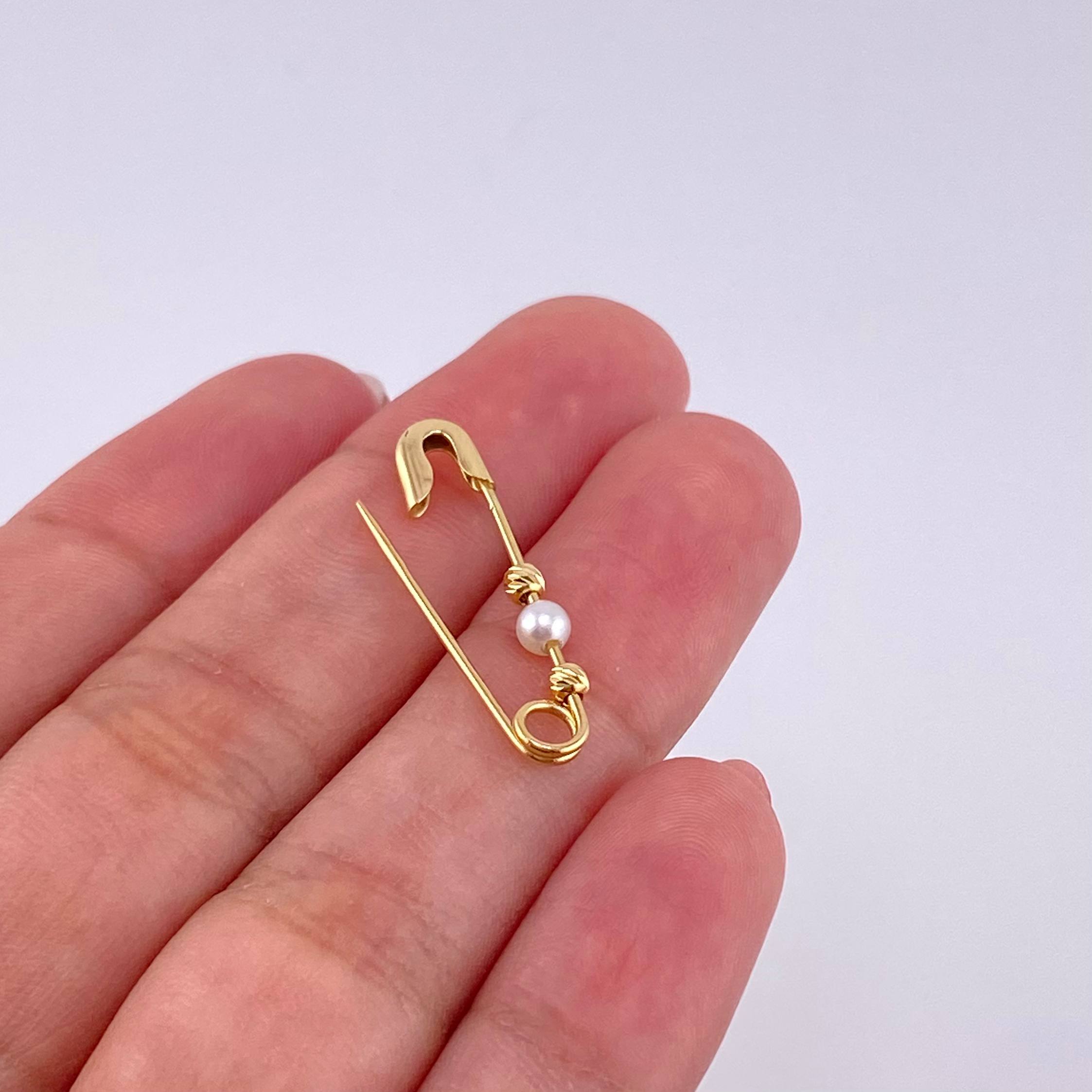Herraje Gancho Nodriza Diamantado 0.75g / 1 in Oro Amarillo 18K