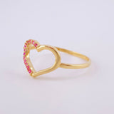 Heart Silhouette Ring 1.35g / Size 7 Yellow Gold 18K