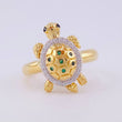 Turtle Ring 3.9g / T7 Two-Tone Yellow White Gold 18K