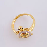 Turtle Ring 3.9g / T7 Two-Tone Yellow White Gold 18K