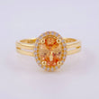 Oval Cluster Ring 3.35g / Size 7 1/2 Yellow Gold 18K
