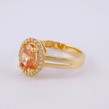Oval Cluster Ring 3.35g / Size 7 1/2 Yellow Gold 18K