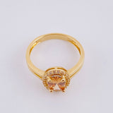 Oval Cluster Ring 3.35g / Size 7 1/2 Yellow Gold 18K
