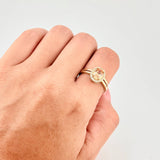 Oval Cluster Ring 3.35g / Size 7 1/2 Yellow Gold 18K