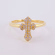 Cross Ring 2.35g / Size 7 1/2 Yellow Gold 18K