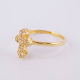 Cross Ring 2.35g / Size 7 1/2 Yellow Gold 18K