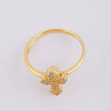 Cross Ring 2.35g / Size 7 1/2 Yellow Gold 18K