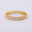 Anillo Cinturón de Chispas 2.35g / T6 1/2 Dos Oros Amarillo Blanco 18K