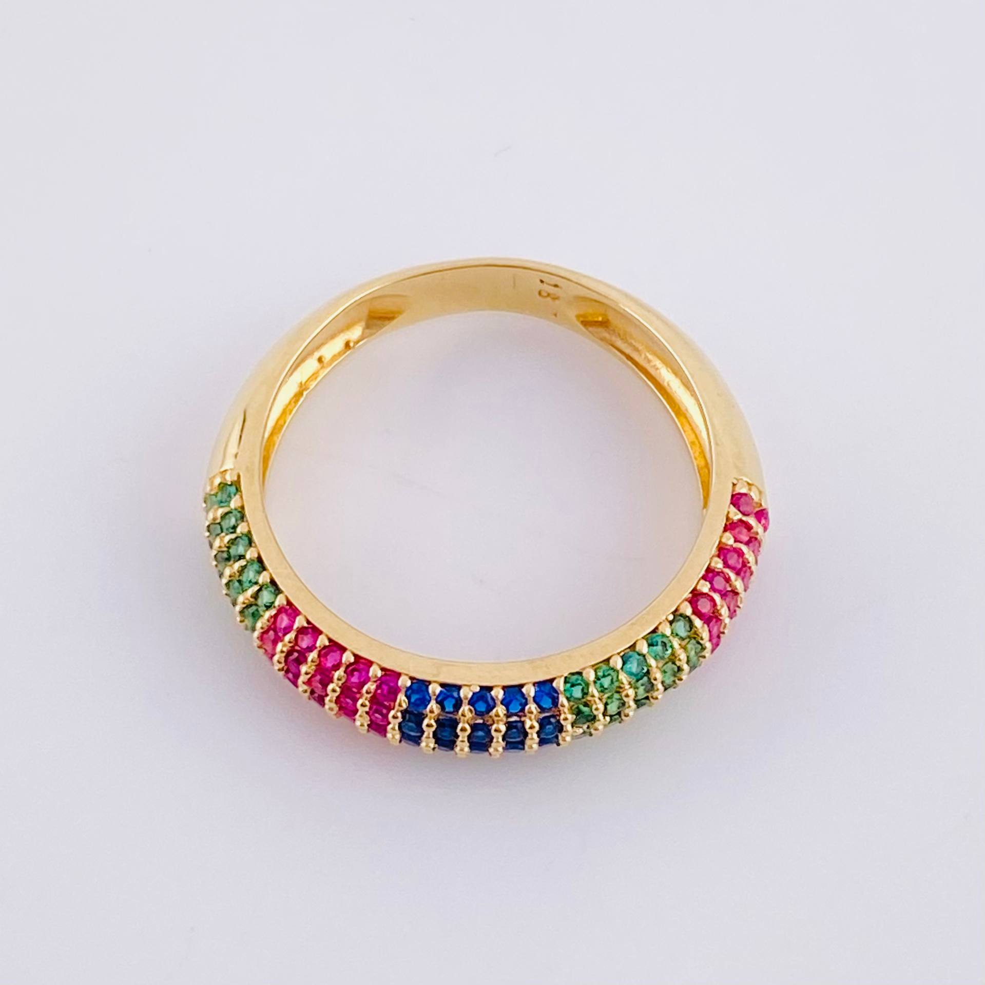 Barrel Ring 2.8g / Size 5 3/4 Yellow Gold 18K