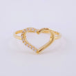 Anillo Silueta Corazón 1.45g / T7 Tres Oros 18K